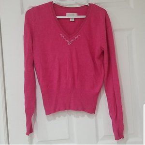 American Eagle Pink Bedazzled Sweater